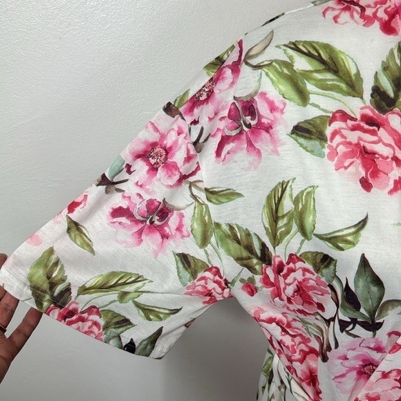Show Me Your Mumu Brie Robe Garden of Blooms Pink One Size Wrap Robe EUC - Picture 9 of 10